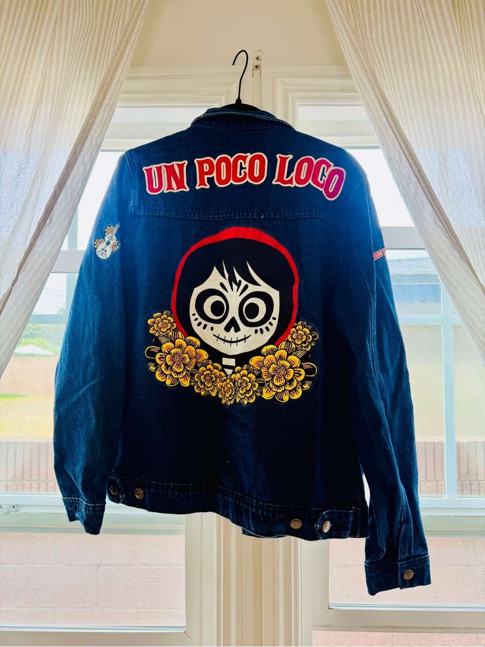 Disney Un Poco Loco Graphic Dark Blue Denim Jacket
